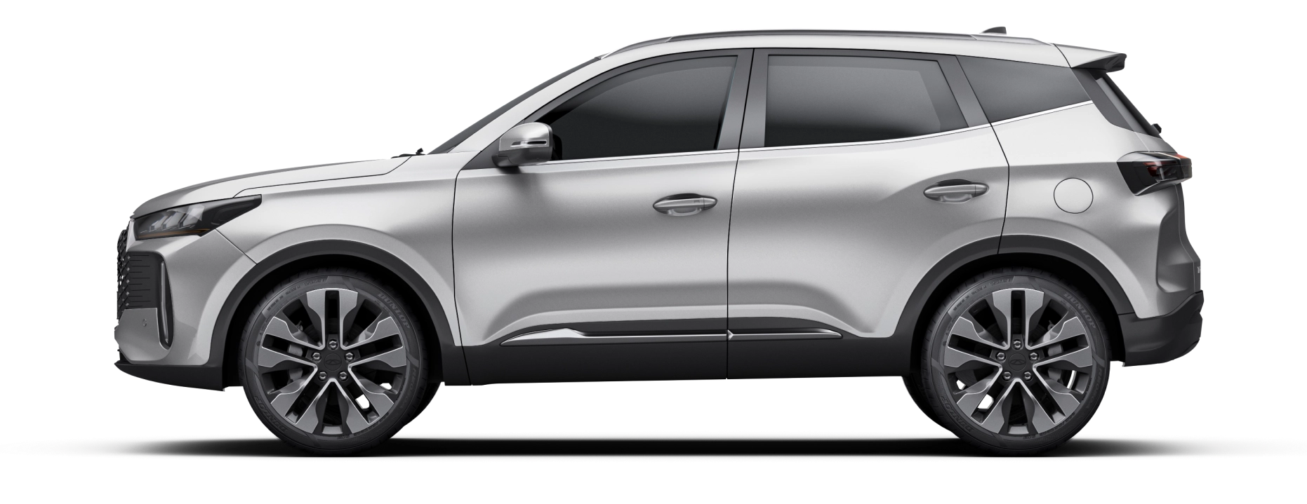 Silver Chery Tiggo Cross Side View Silver Chery Tiggo Cross side view
